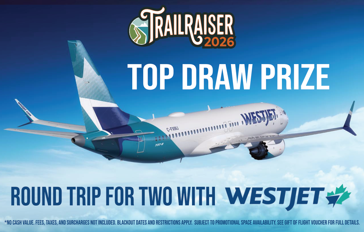 Headline grand prize — a round trip for two with WestJet.